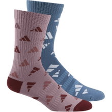 adidas Sport Socks Crew Cushion 3-Stripe Graphic Logo blue/mauve red - 2 Pairs